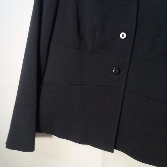 Liz Claiborne Blazer Jacket Women 6 Button Up Career Classic Dark Gray - Picture 5 of 15